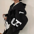 Women’s Zip-Up Printed Sweatshirt – Long Sleeve Casual Jacket