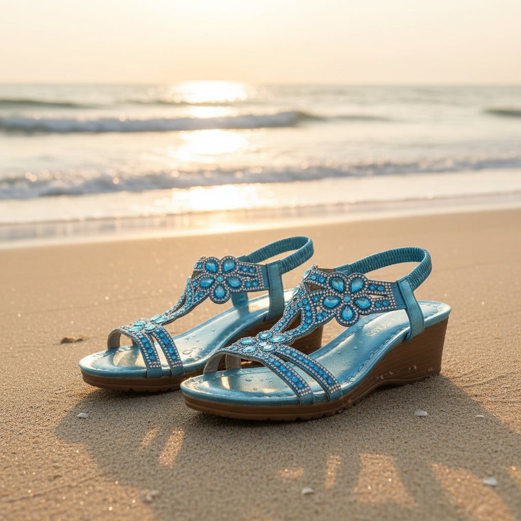 Bohemian Thick-Sole Wedge Sandals – 3 Colors EU 36–42