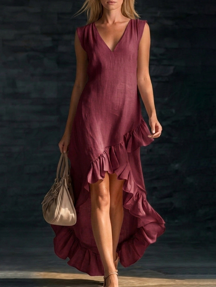 Cotton Long Sleeveless Casual Dress for Women