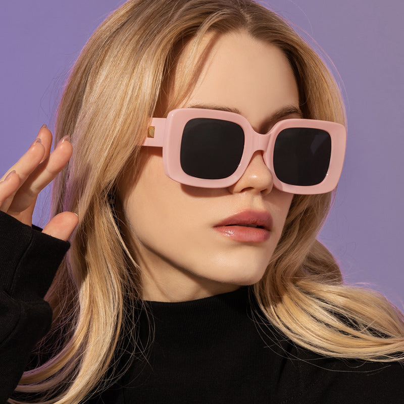 Retro Square Large Frame Sunglasses – INS Style Shades