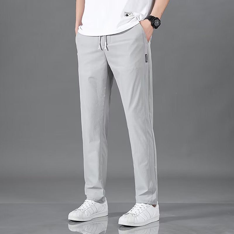 🧊 Men's Ice Silk Plus Size Straight-Leg Pants