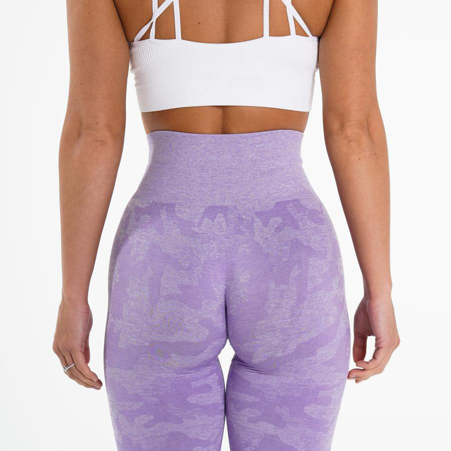 Snowflake Camouflage Seamless Yoga Pants – High Waisted Leggings