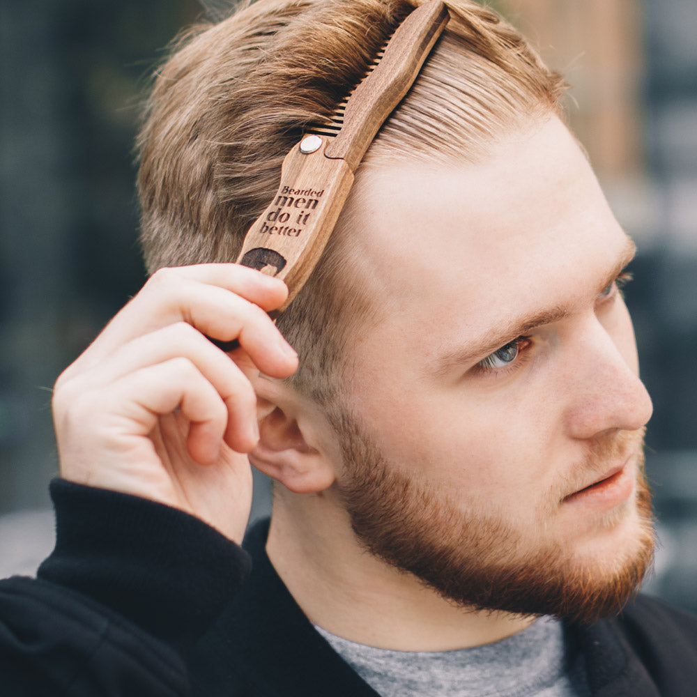 Wooden Beard Comb - Custom Engraving