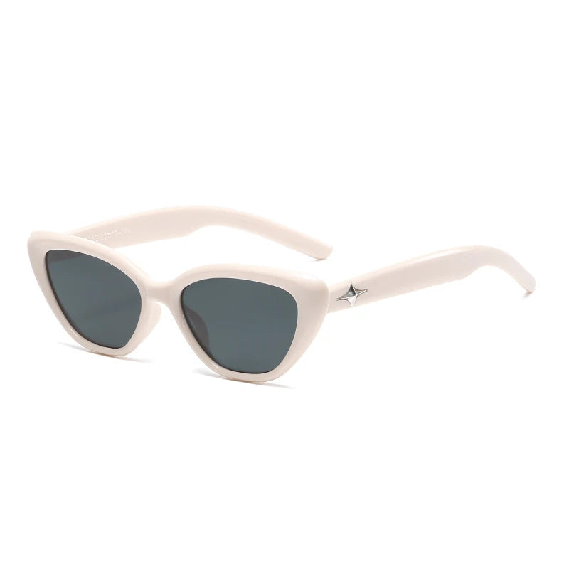 Fashion Cat Eye Sunglasses Women Men Classic Rice Nail Design