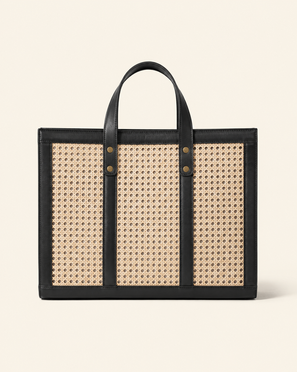 Raja Leather and Cane Everyday Bag