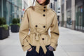 Women’s Lace-Up Waist Trench Coat
