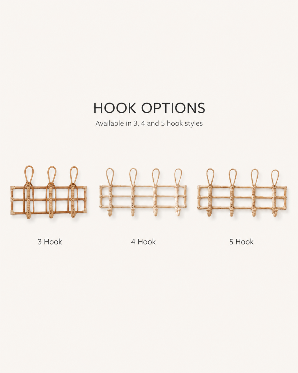 Nusa Rattan Wall Hooks