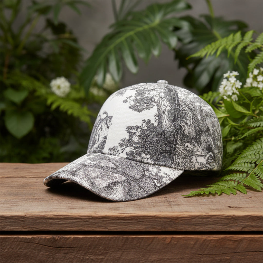 Floral Print Dome Crown Baseball Cap – Unisex One Size