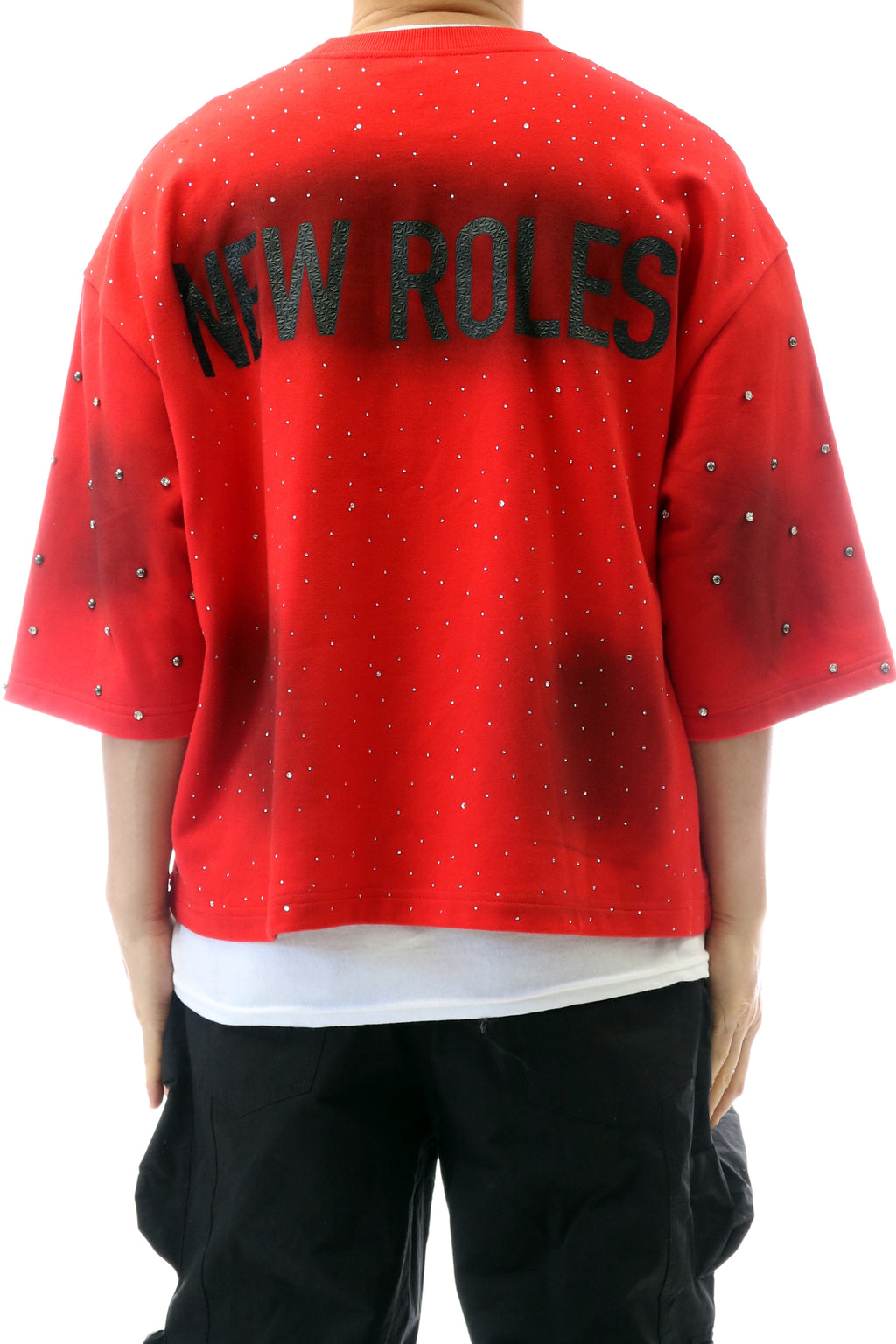 SYNTH French Terry 3/4 Sleeve Crop Top Tee