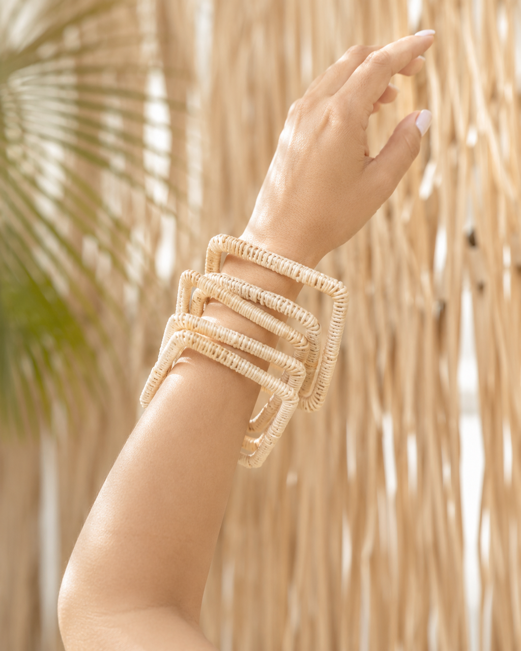 Square Rattan Bangle