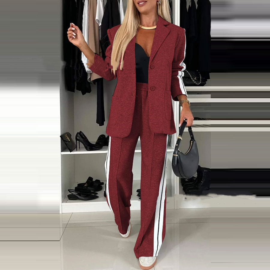Women’s Elegant Solid Color Suit Set