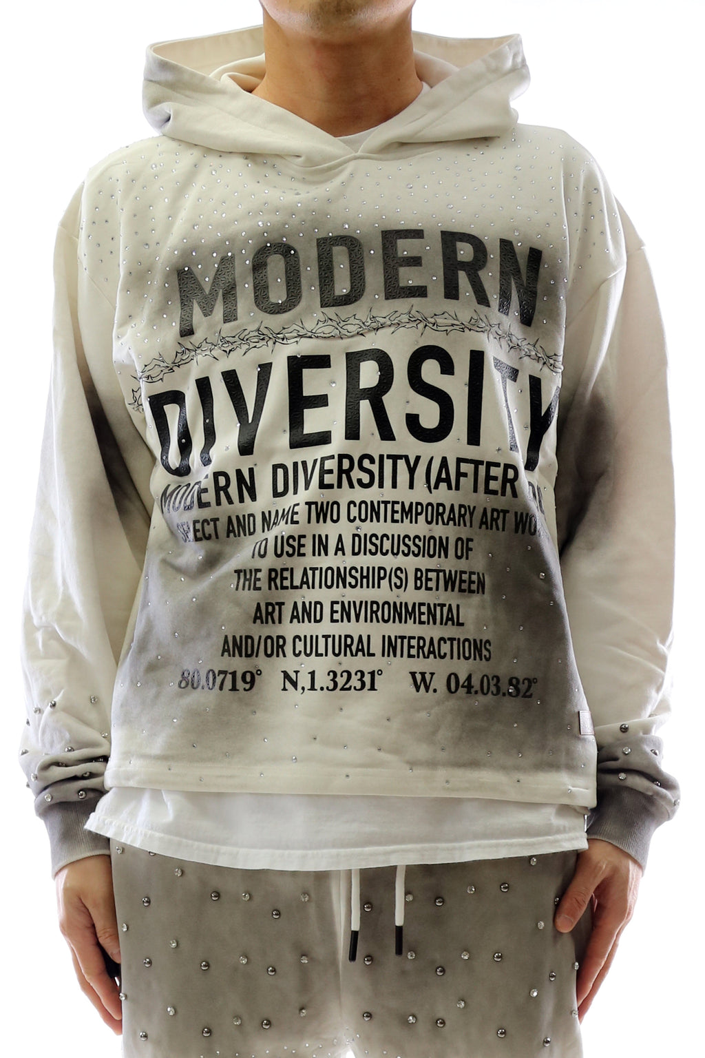 GLAZE French Terry Long Sleeve Crop Top Pullover Hoodie only