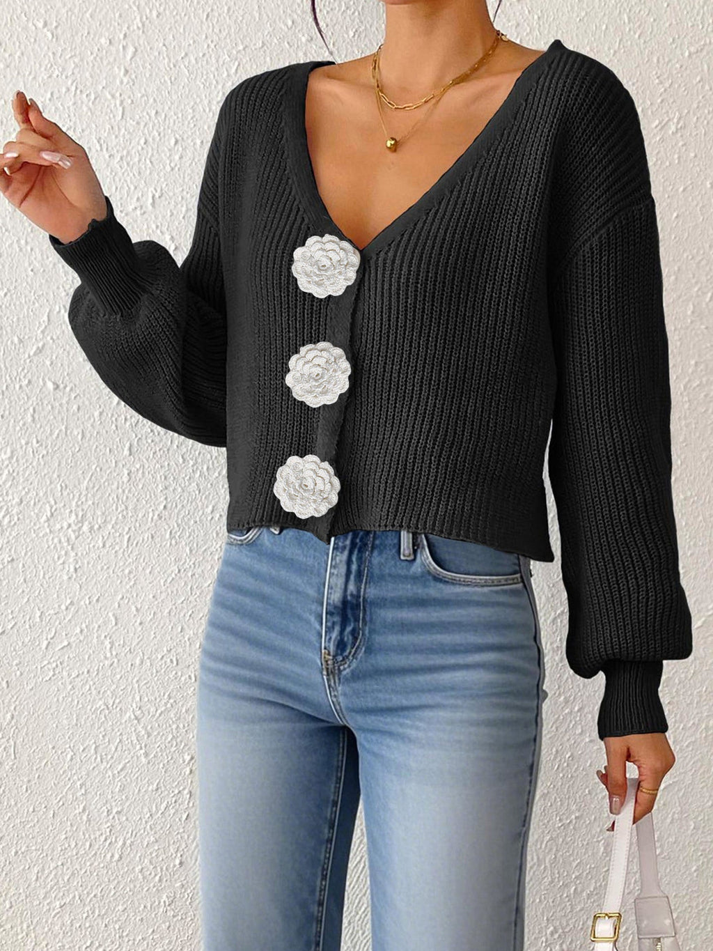 Women’s Knitted Crochet Cardigan