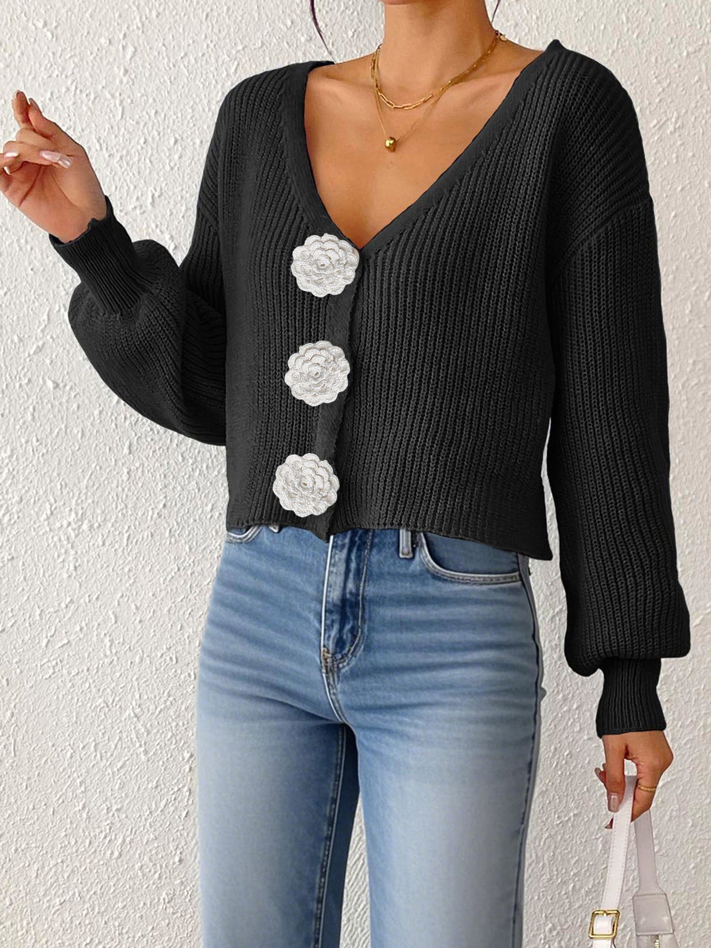Women’s Knitted Crochet Cardigan