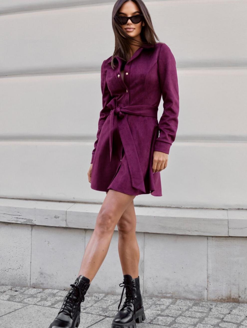Loose Linen Lace-Up Long-Sleeve Mini Dress – 3 Colors, S–2XL