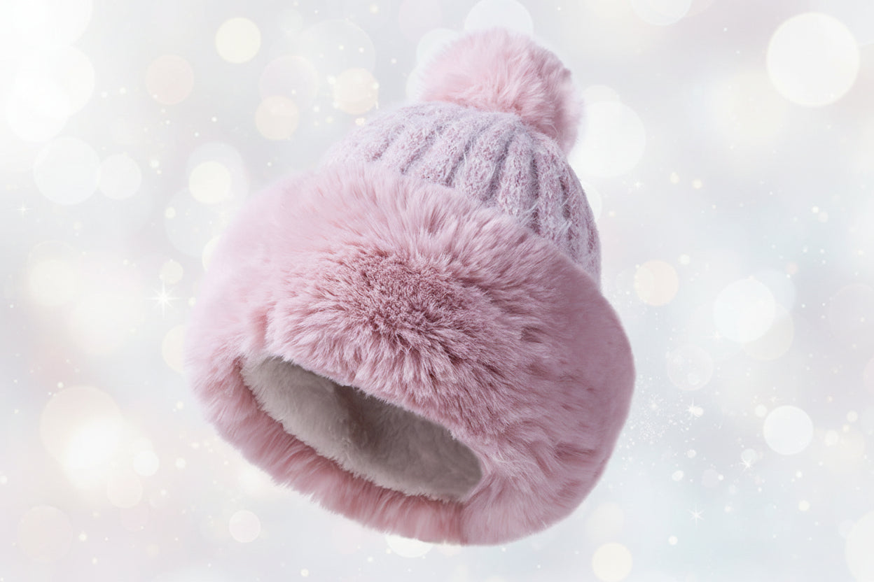 Women’s Winter Princess Mongolian Hat – Warm Plush Fur Fashion Hat