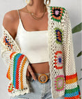 Hand-Crocheted Knitted Cardigan for Women