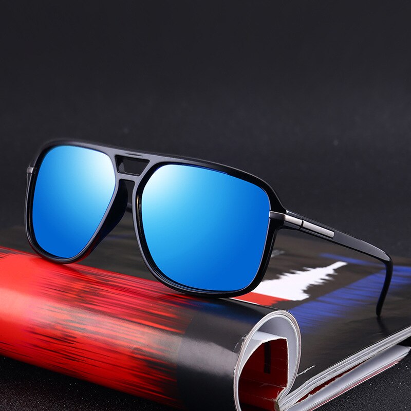 Oversized Sunglasses Men Polarized Mirror Goggles Driving Sun Glasses