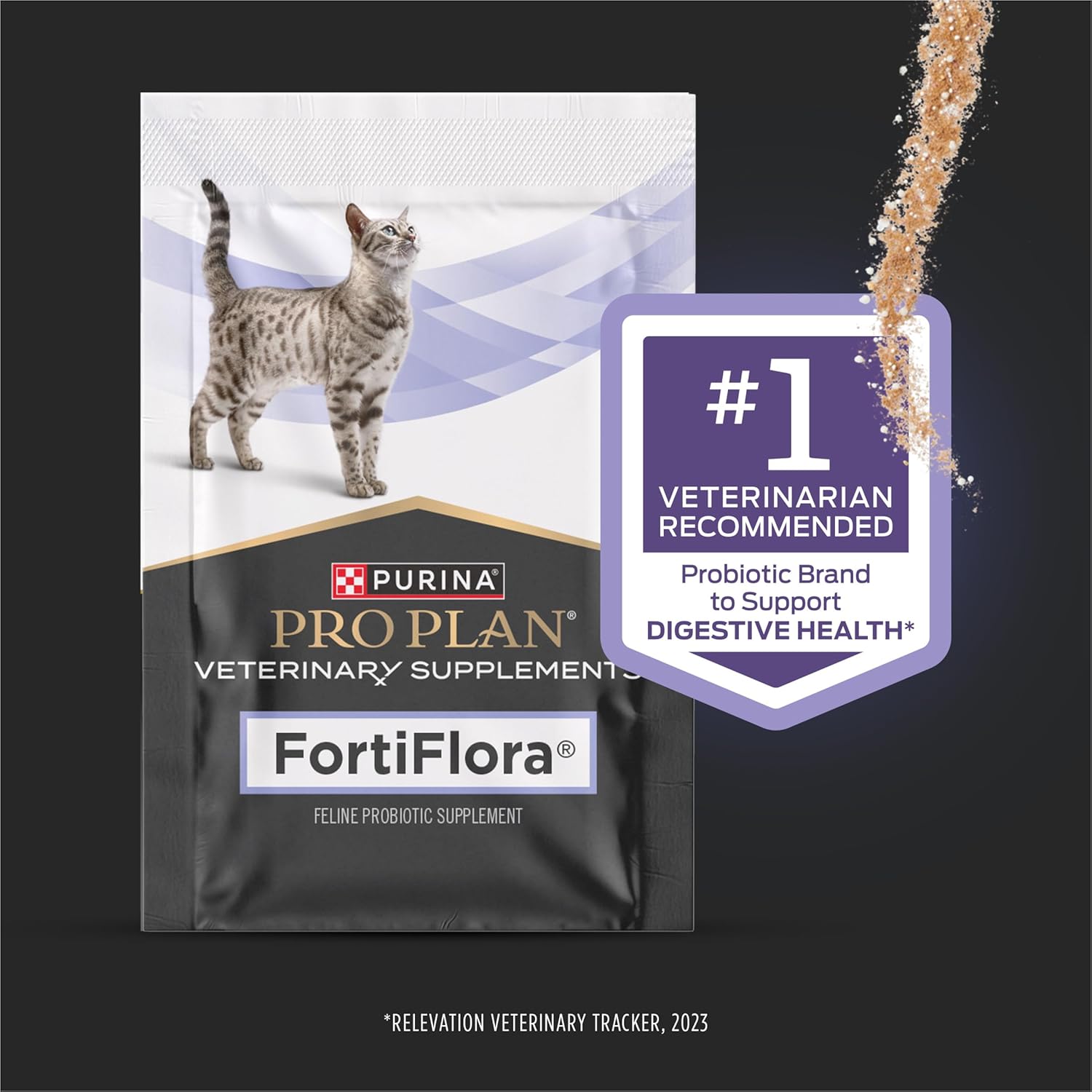 Purina Pro Plan FortiFlora Cat Probiotic – 30 Sachets for Digestive Support