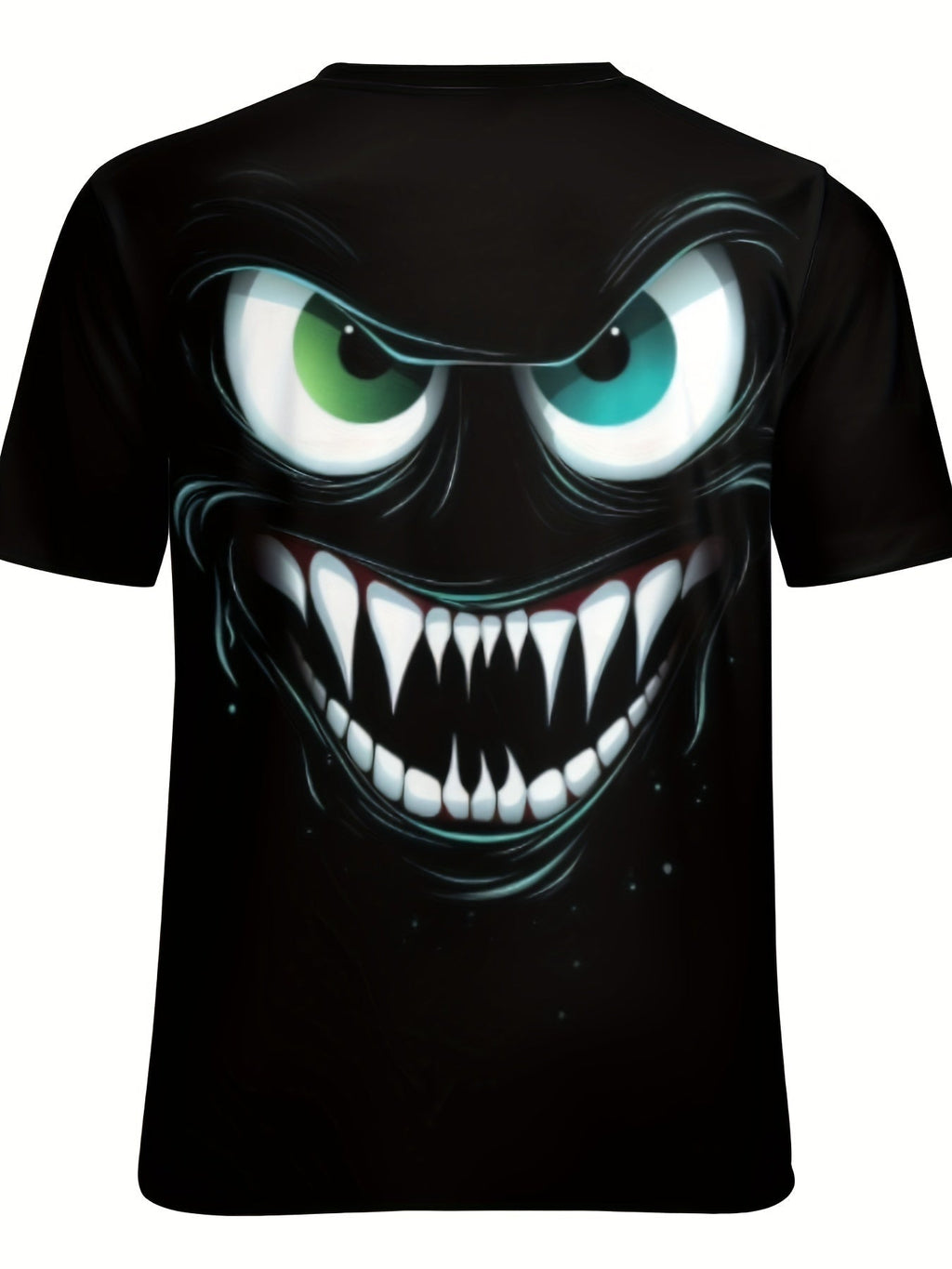 3D Evil Smile Shirt for Men – Streetwear Graphic Short Sleeve Tee
