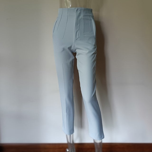 Women's High-Waisted Straight Leg Pants