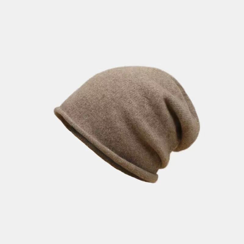 Women’s Stacking Beanie Hat – Soft Curling Knit Hat for Autumn & Winter