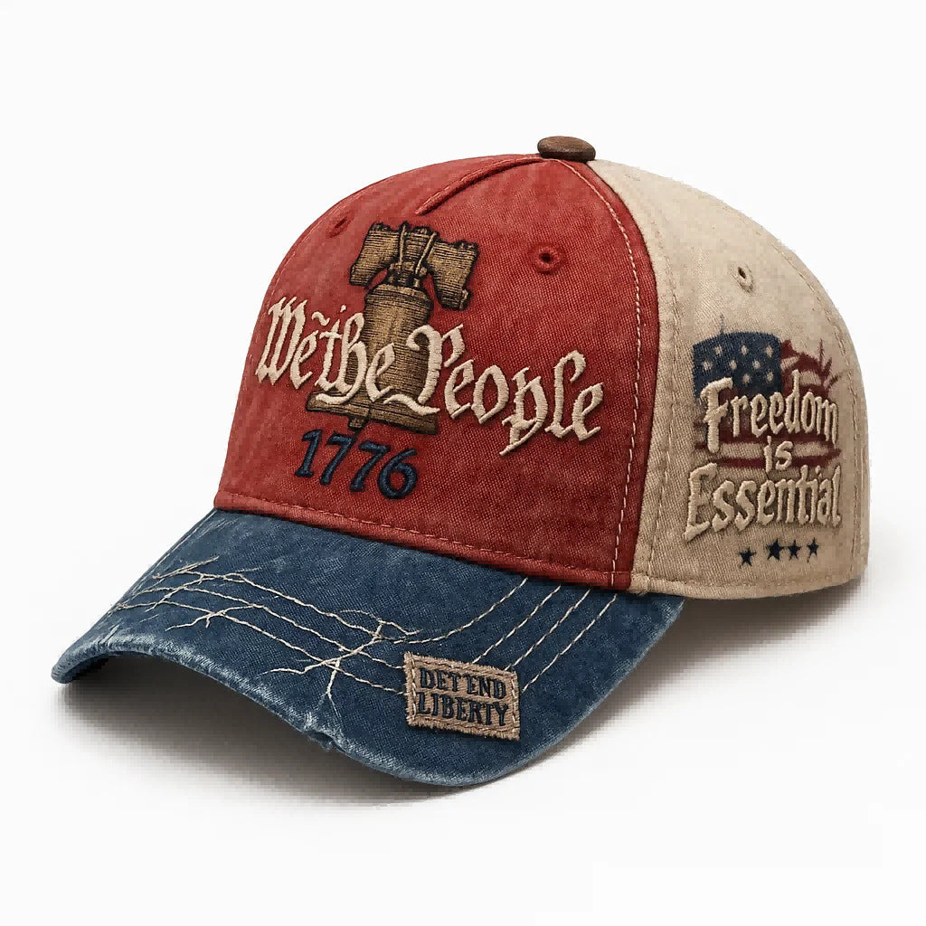 Women's Embroidered Cotton Baseball Cap | Retro Letter Style