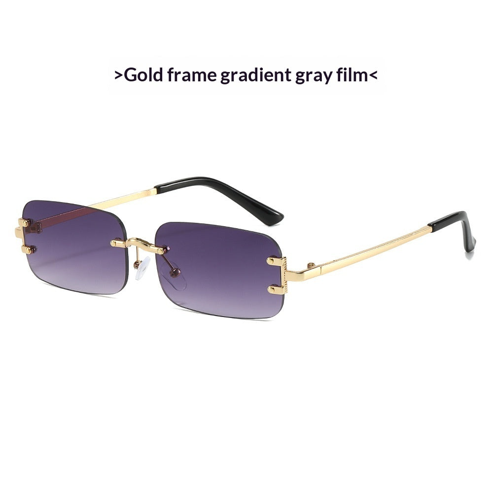Frameless Rimless Sunglasses – Elegant Western Style