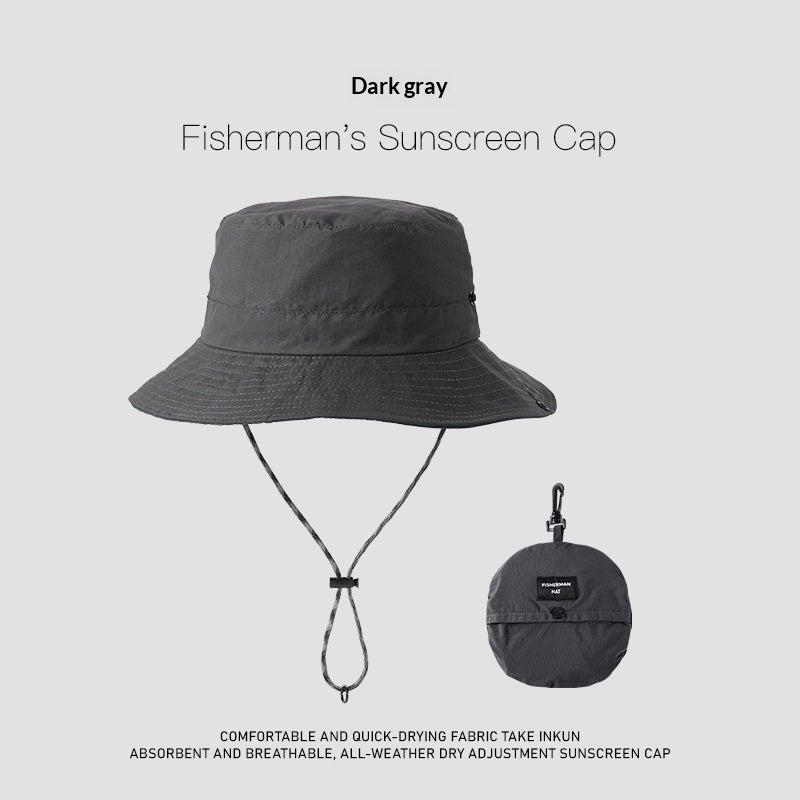 Wide-Brim UV Protection Nylon Sun Hat – Breathable Outdoor Hat for Women & Men