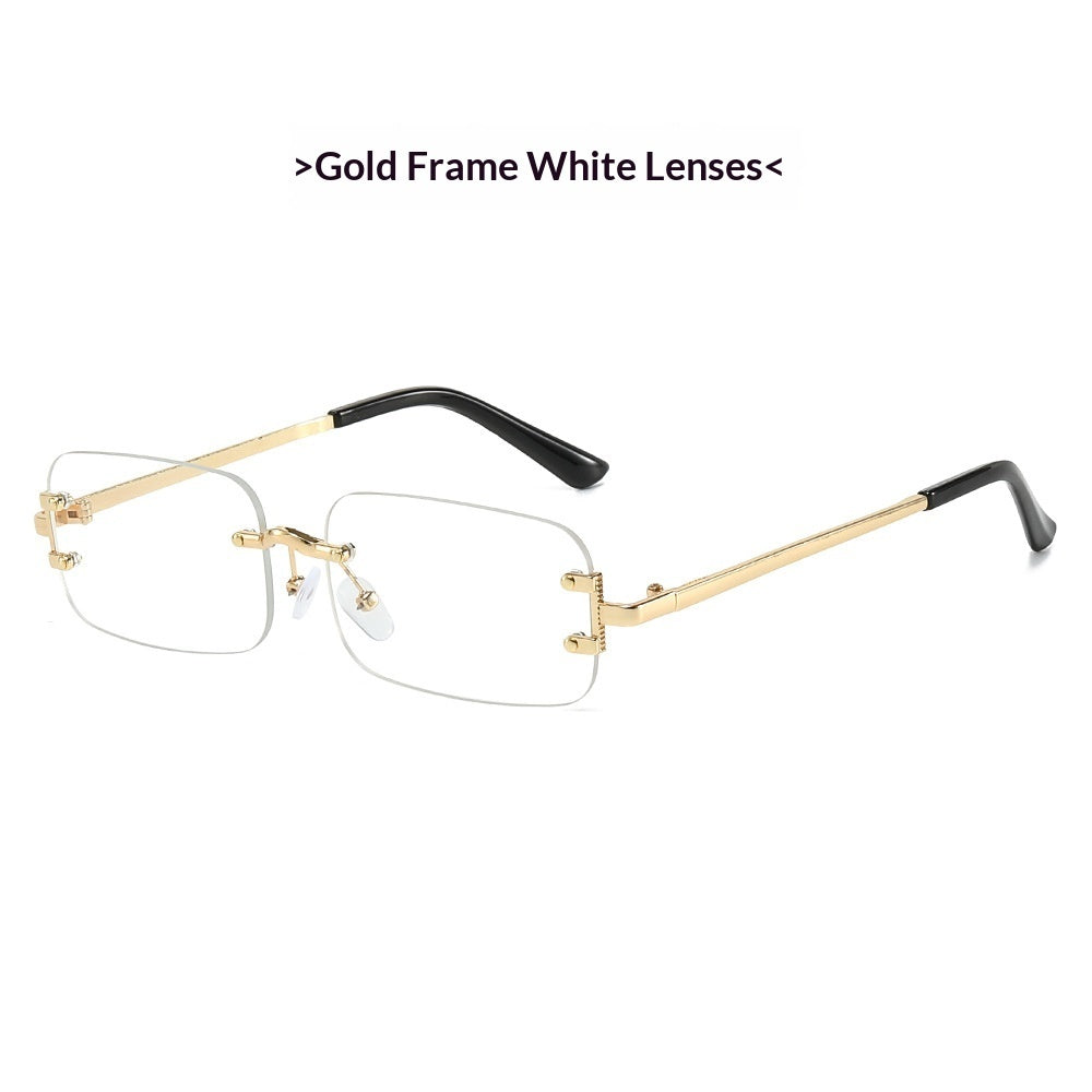 Frameless Rimless Sunglasses – Elegant Western Style