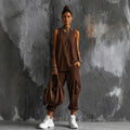 Women's Sleeveless Tank Top & Cropped Ankle Pants Set
