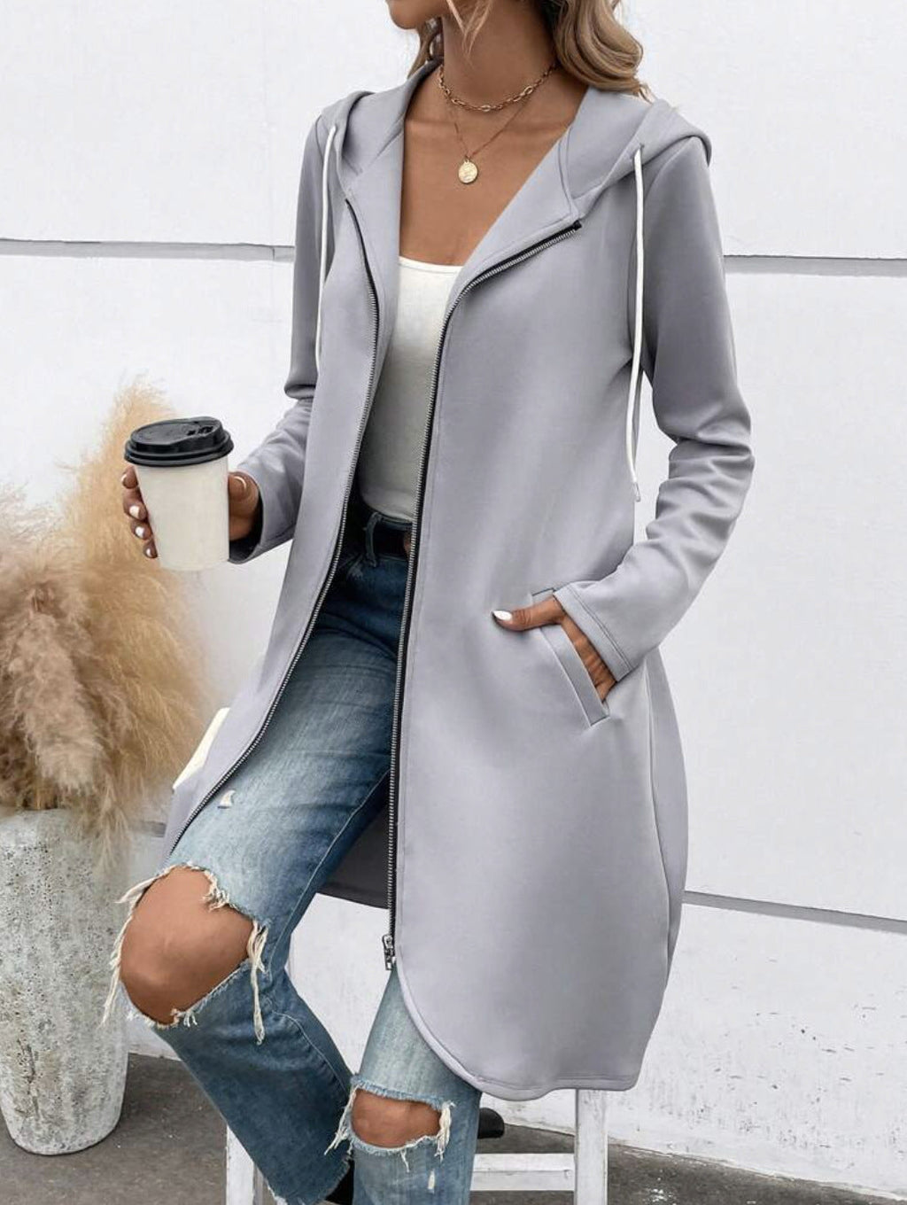 Street Zip Hooded Velvet-Lined Sweatshirt Women | Cozy Streetwear