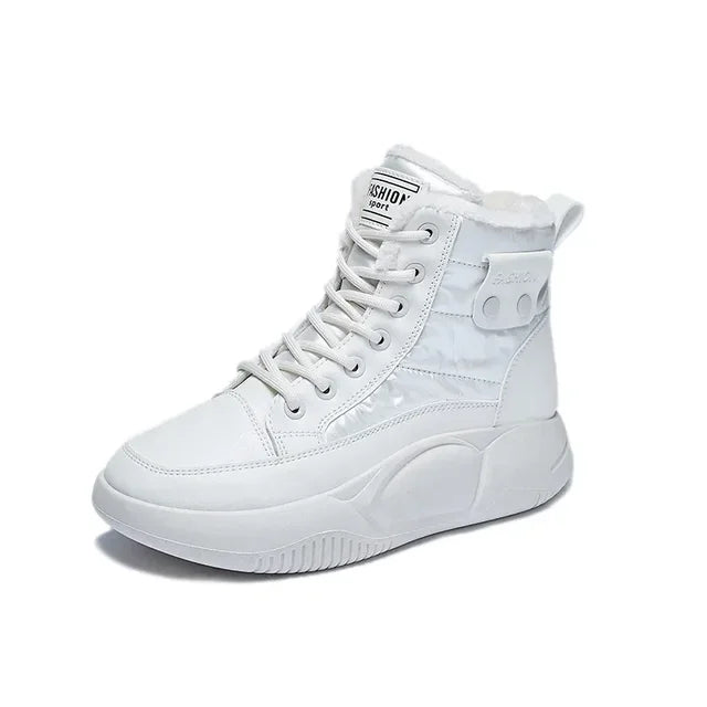 Women’s Plush-Lined Snow Boots – Non-Slip Lace-Up Winter Shoes