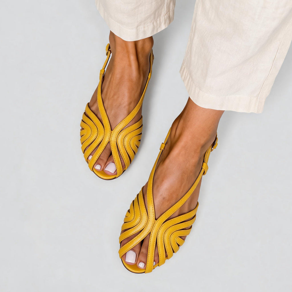 Low Heel Fish Mouth Strap Beach Sandals for Women – Casual Flat Buckle Sandal