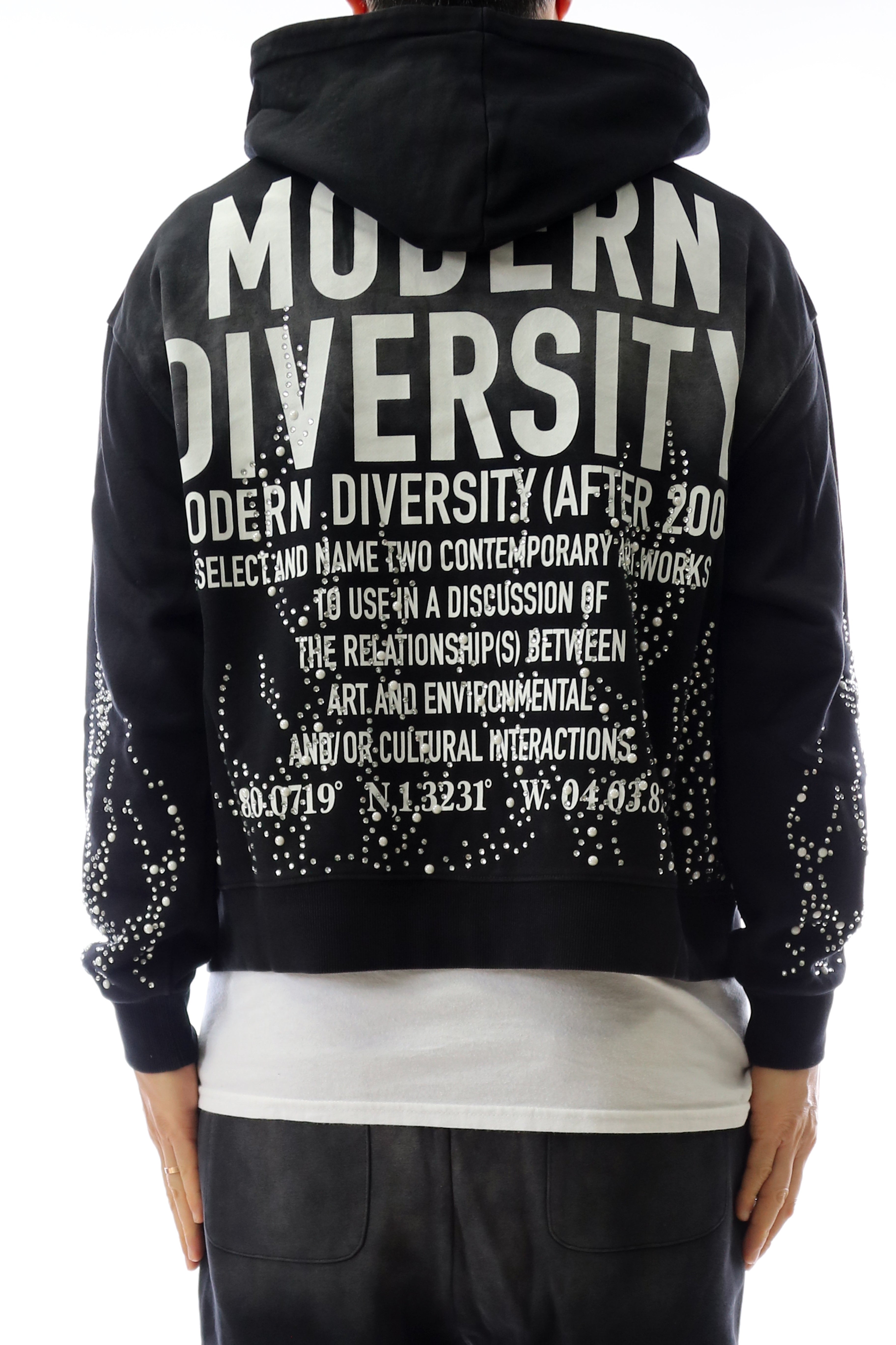 PANTHEON French Terry Long Sleeve Crop Top Full Zip Hoodie