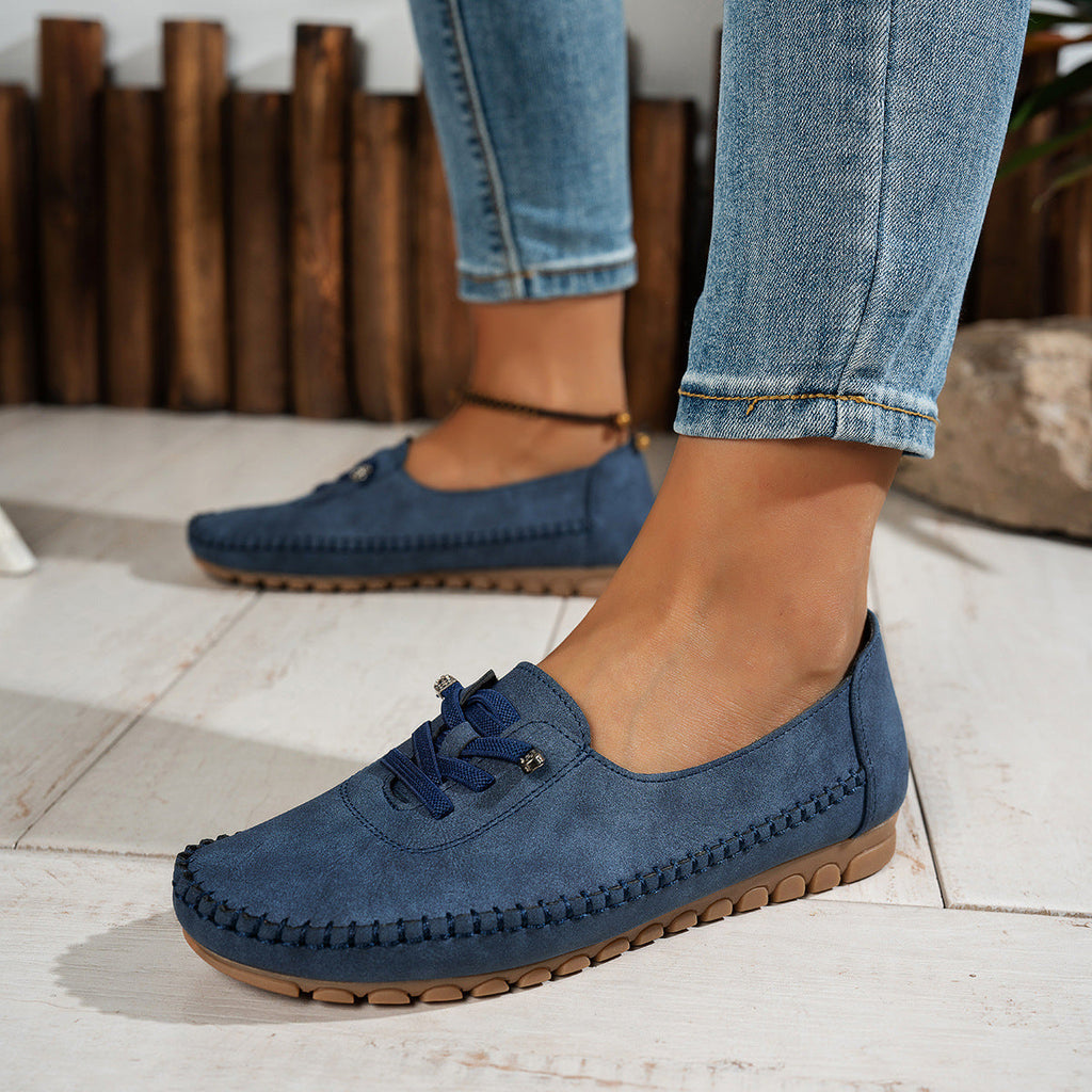 Women’s Comfortable PU Flat Shoes | Soft All-Matching Casual Flats