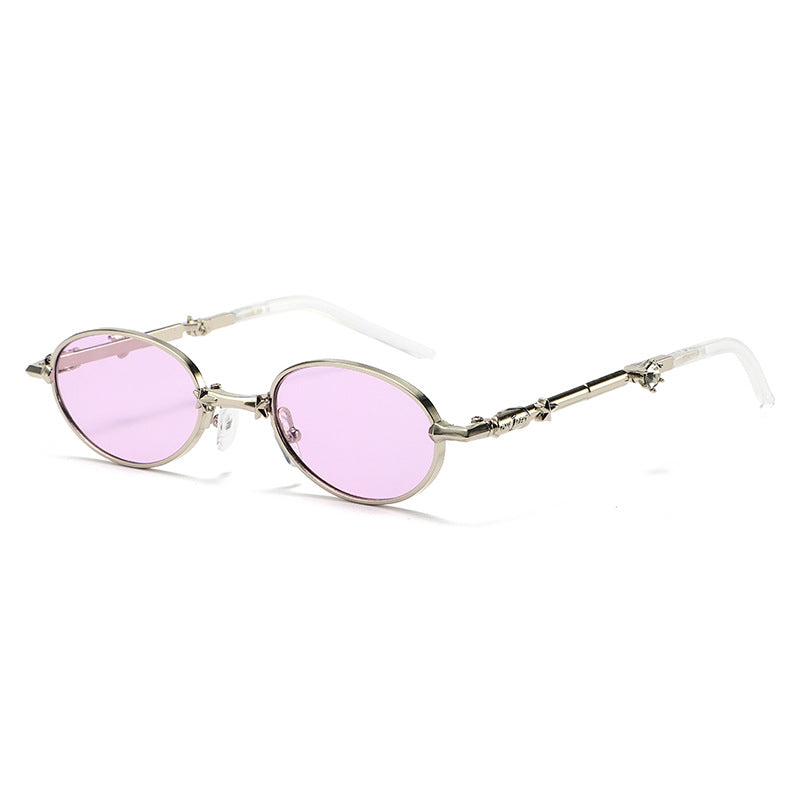 Foldable Small Frame Light-Tinted Sunglasses – Women’s Luxury Style