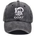 GOAT Ram Embroidered Vintage Washed Baseball Cap – Adjustable Unstructured Low Profile Hat