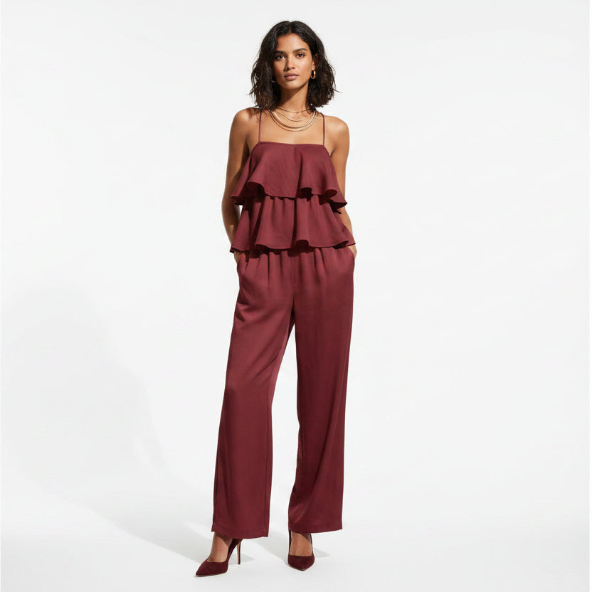 Women's Sleeveless Camisole Top & Casual Pants Set