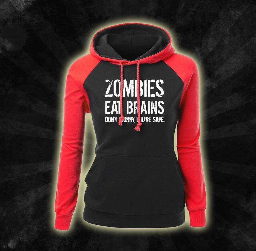 Zombies Eat Brains Hoodie – Funny Unisex Graphic Pullover Sweatshirt