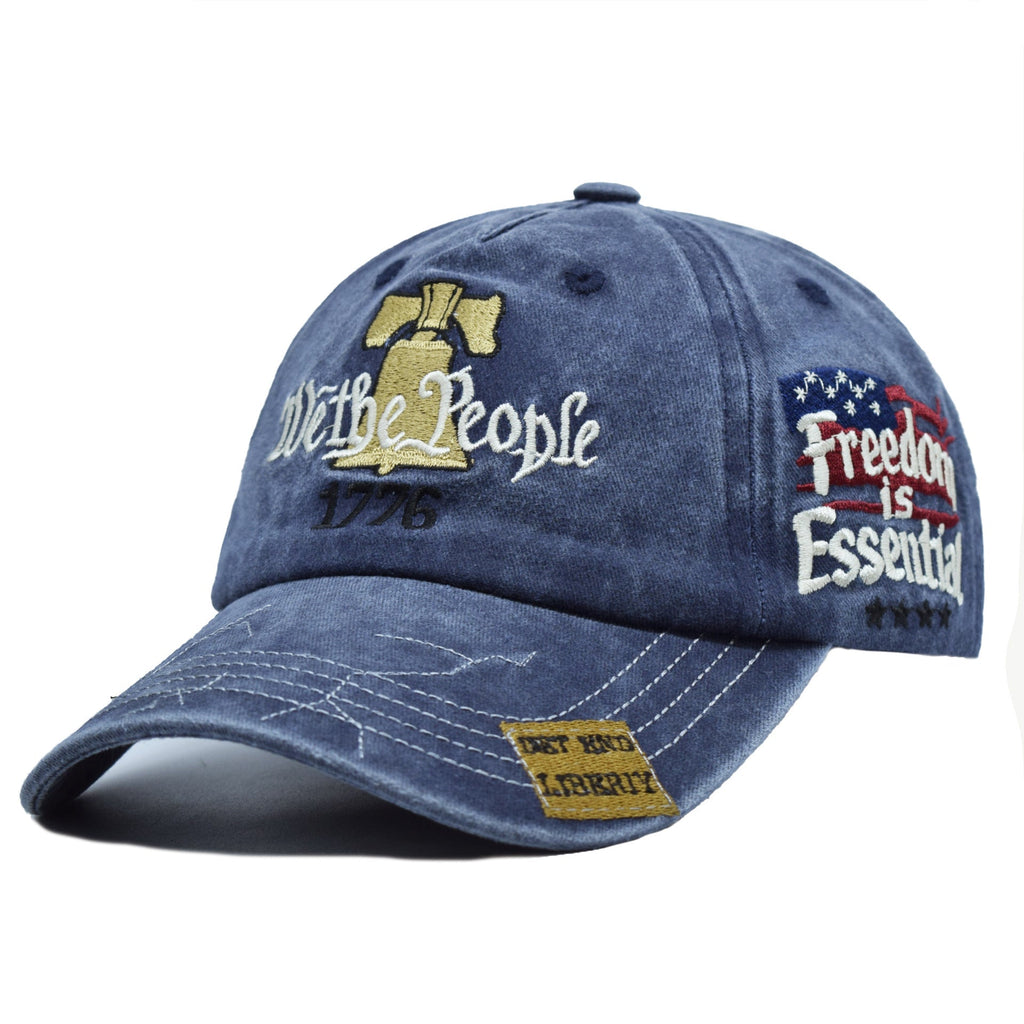 Women's Embroidered Cotton Baseball Cap | Retro Letter Style