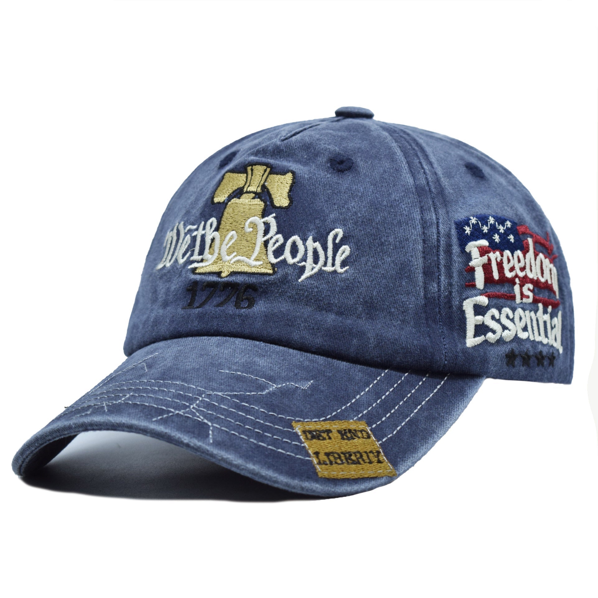 Women's Embroidered Cotton Baseball Cap | Retro Letter Style