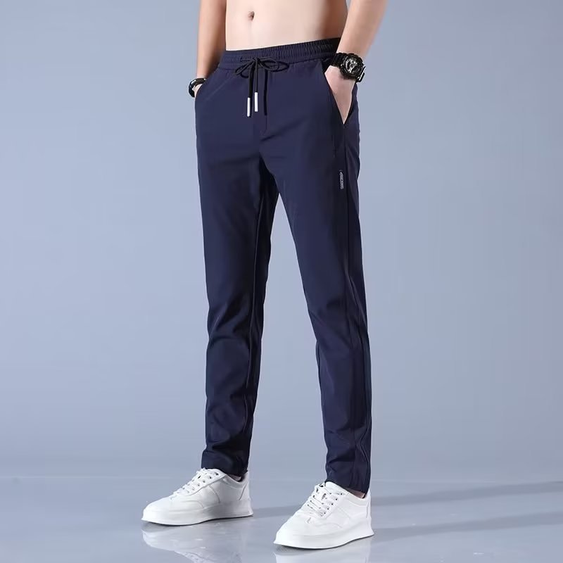 🧊 Men's Ice Silk Plus Size Straight-Leg Pants