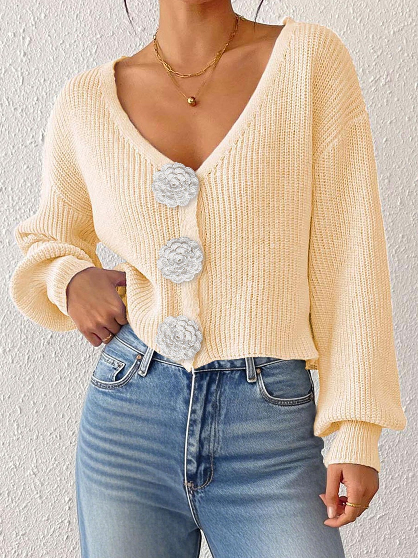 Women’s Knitted Crochet Cardigan