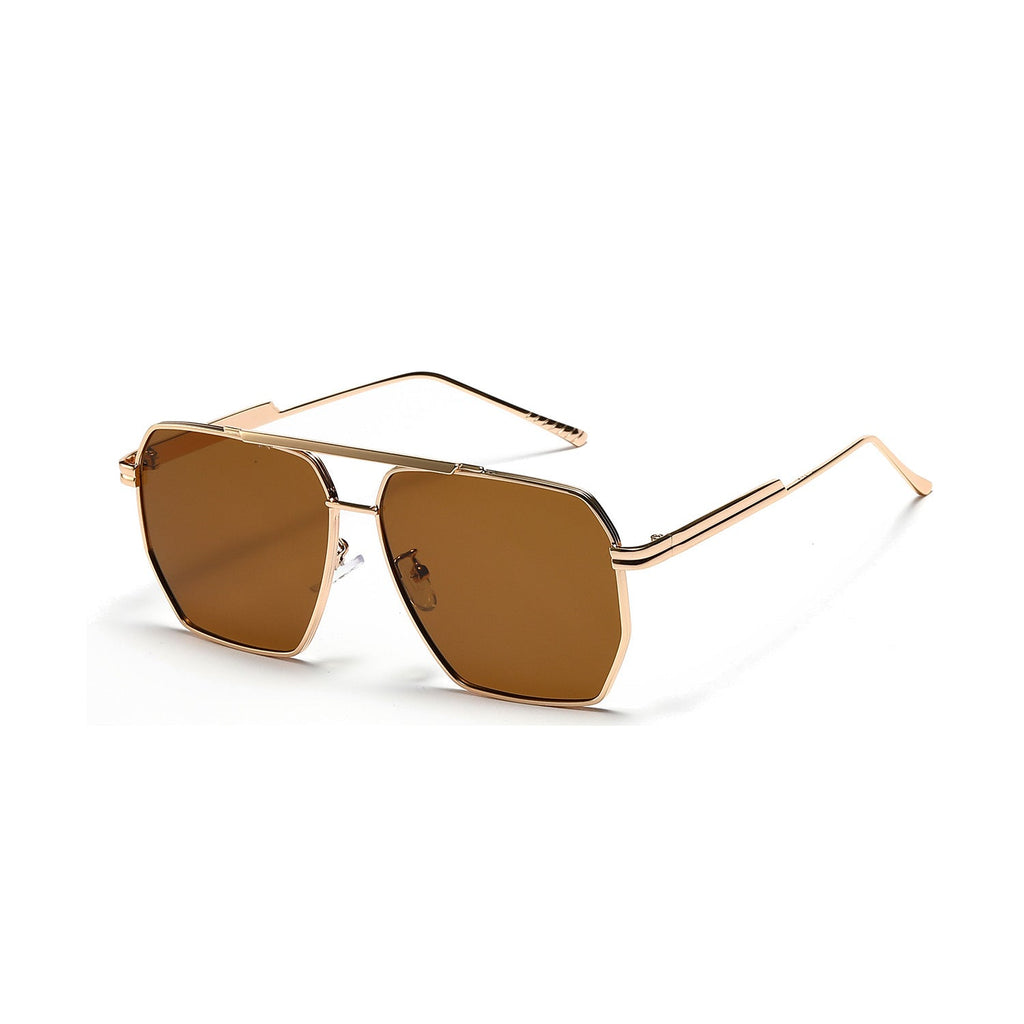 Double Beam Large Frame Sunglasses – Retro Fashion UV400