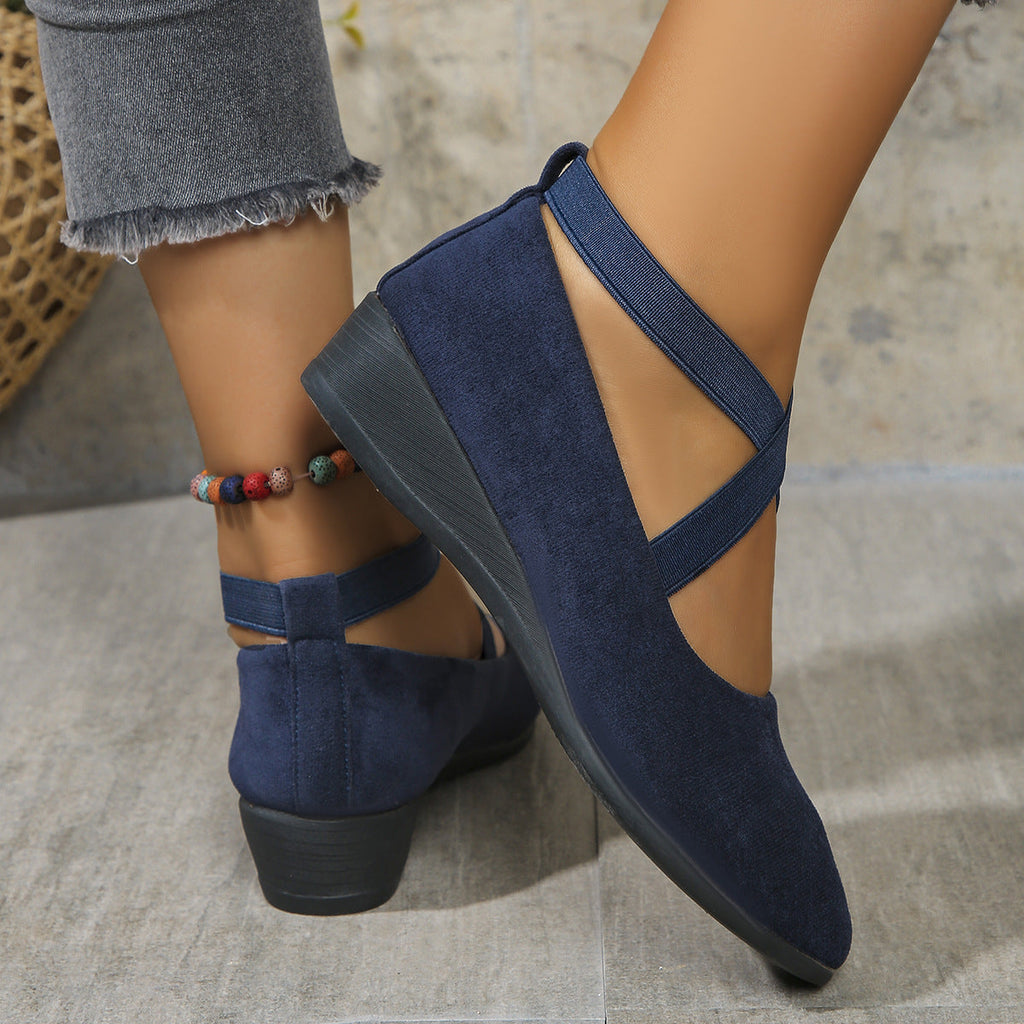 Elastic Band Platform Wedge Pumps – 6 Colors EU 35–43