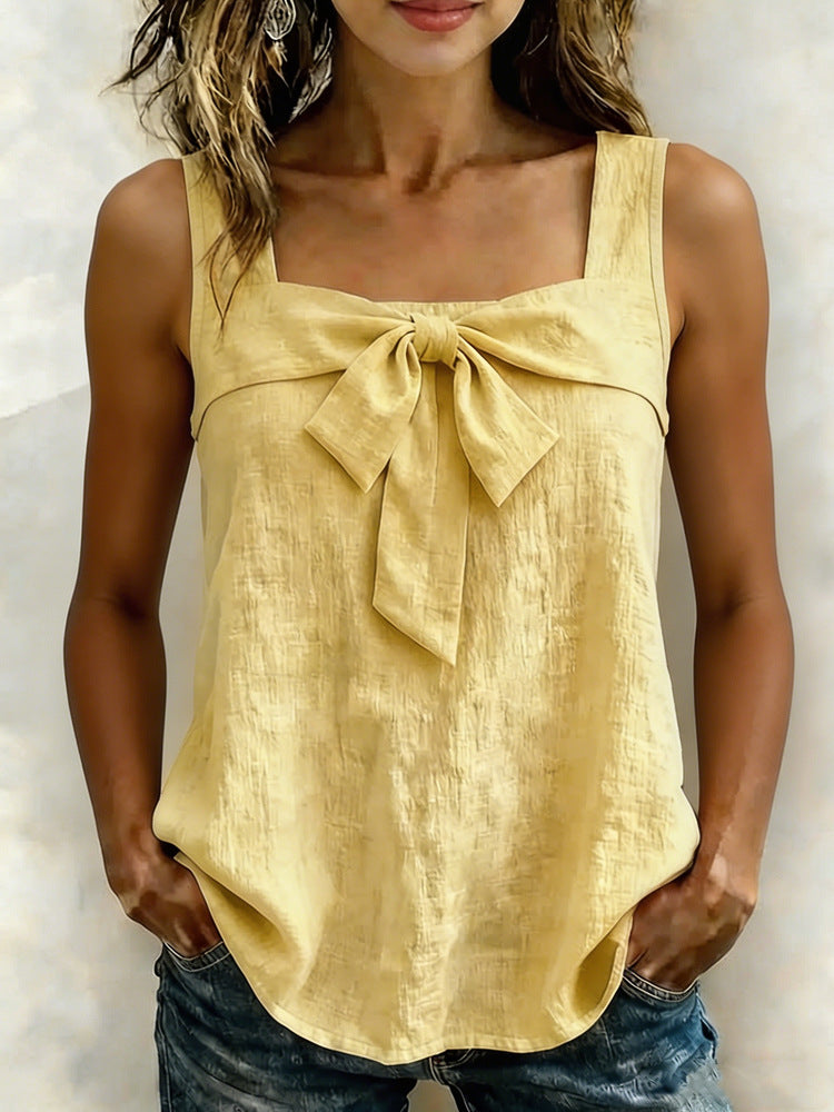 Women's Square-Neck Wide-Strap Sleeveless Tank Top