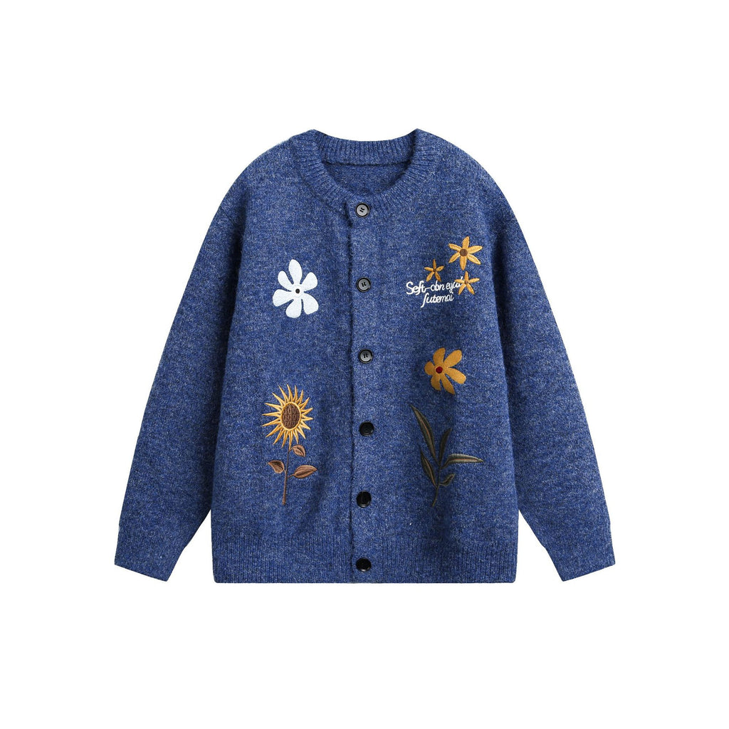Women’s Retro Floral Embroidered Cardigan Sweater