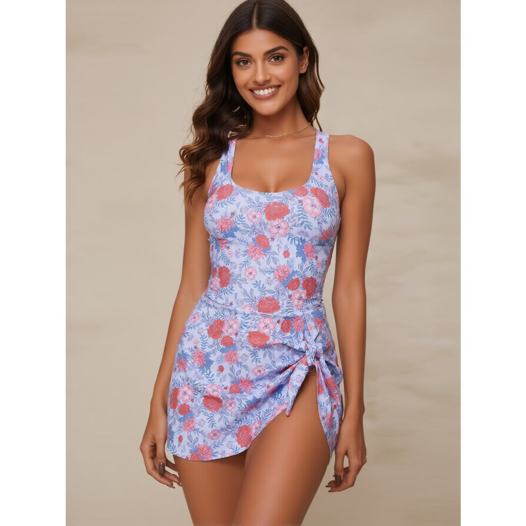 Women's Casual One-Piece Swimsuit – High Elasticity Print Swimwear