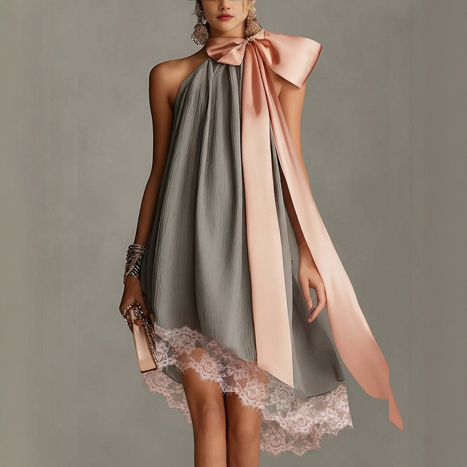 Women's Strapless Printed Bubble Skirt Vacation Maxi Dress